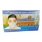Kit 50 Máscara Descartável E Antialérgica Tripla Proteção Iso