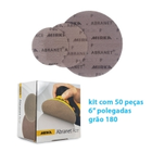 Kit 50 Peças Lixa Disco Abranet Ace 6pol'/150mm Mirka 180 - A