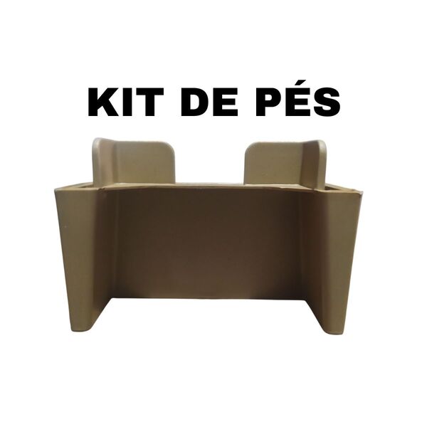 Kit 50 Pés Para Móveis Armário Roupeiro Pezinho De Canto Cômo