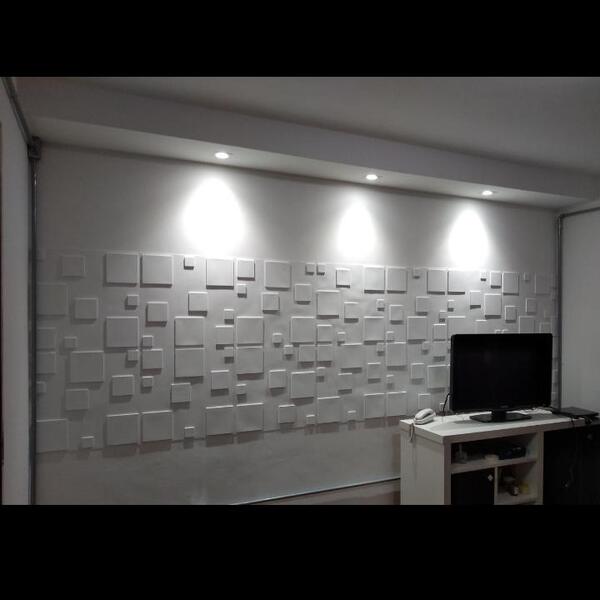 Kit 50 placas em pvc poliestireno revestimento 3d teto e pare