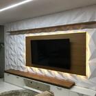 Kit 50 Placas Painel Trapézio Revestimento Decorativo Relevo