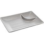 Kit 50 Pratos Sushi Retangulares 19cm Melamina Com Molheira L