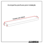 Kit 50 Puxadores Para Móveis Clean Reto Alumínio Ouro 125mm A