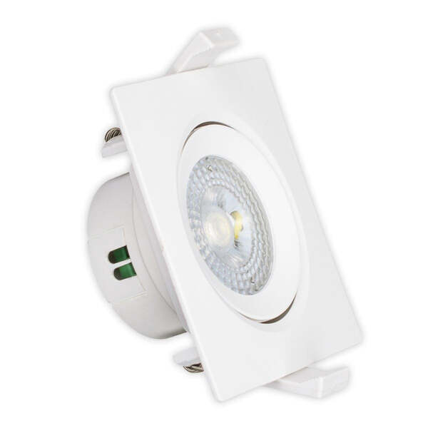 Kit 50 Spot Quadrado 5w Led Direcionável De Embutir Luz Amare