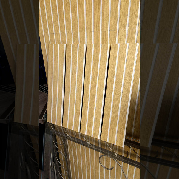 Kit 50 Unidades - Revestimento Ripado Placa Mdf Painel Decora