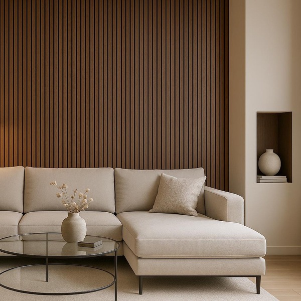 Kit 50 Unidades - Revestimento Ripado Placa Mdf Painel Decora