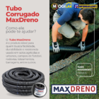 Kit 50m Tubo Dreno Corrugado Perfurado + Camisa Bidim Geotext