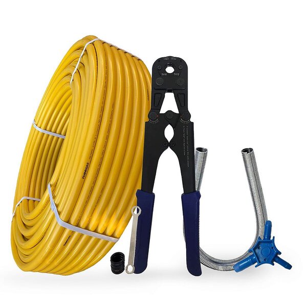 Kit 50mt Tubo Pex 16mm + Alicate 16/20/26mm + Escareador + Mo