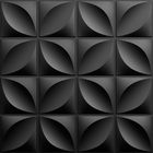 Kit 52 Placas 3d Pvc Preto Decoração Revestimento Premium De