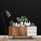 Kit 52 Placas 3d Pvc Preto Decoração Revestimento Premium De