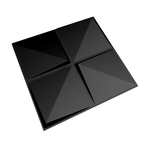 Kit 52 Placas 3d Pvc Preto Decoração Revestimento Premium De