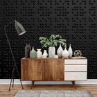 Kit 52 Placas 3d Pvc Preto Decoração Revestimento Premium De