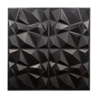 Kit 56 Placas 3d Pvc Preto Decoração Revestimento Premium De