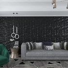 Kit 56 Placas 3d Pvc Preto Decoração Revestimento Premium De