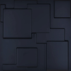 Kit 56 Placas 3d Pvc Preto Decoração Revestimento Premium De