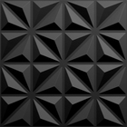 Kit 56 Placas 3d Pvc Preto Decoração Revestimento Premium De