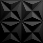 Kit 56 Placas 3d Pvc Preto Decoração Revestimento Premium De