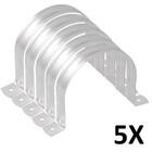 Kit 5 Abraçadeiras De Metal Canos E Tubulações Tipo U 4''