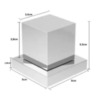 Kit 5 Acabamentos P/ Registro Quadrado 1/2 - 3/4 Padrão Deca