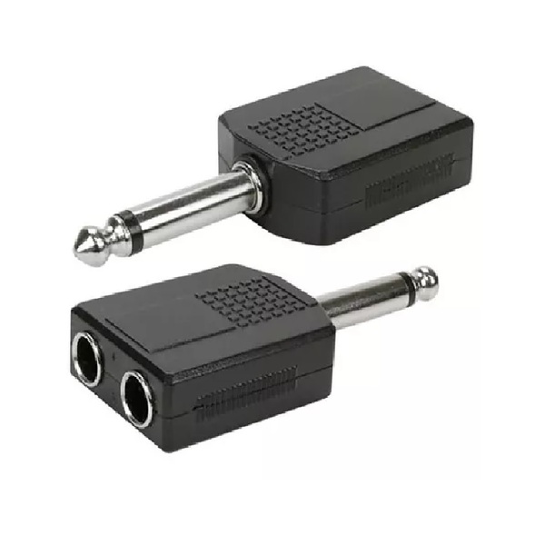 Kit 5 Adaptadores P10 Mono X 2 Jack J10 Mono