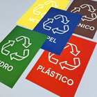 Kit com 5 Adesivos para Sinalização de Lixeiras com Coleta Seletiva - Médio