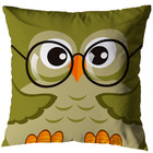 Kit 5 Almofada 40cm X 40cm Corujas Estampada Com Zíper