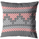 Kit 5 Almofada 40cm X 40cm Crochê Rosê Estampada Com Zíper