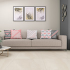 Kit 5 Almofada 40cm X 40cm Crochê Rosê Estampada Com Zíper