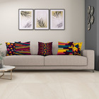 Kit 5 Almofada 40cm X 40cm Pastilhas Roxo Estampada Com Zíper