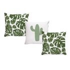 Kit 5 Almofadas Decorativas Para Sofá Cheias 40x40 Cacto Verde