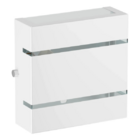 Kit 5 Arandelas Slim 2 Fachos Frisada Branca Policarbonato Md