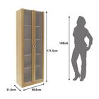 Kit 5 Armários Multiuso De Escritório Amendoa