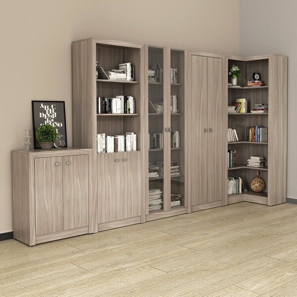 Kit 5 Armários Multiuso De Escritório Carvalho