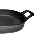 Kit 5 Assadeira De Ferro Lisa Oval Alça Ferro St 35x24cm