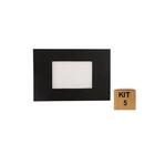 Kit 5 Balizador De Embutir Escada Parede Preto Bivolt