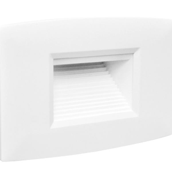 Kit 5 Balizador Parede Step Embutir 4x2 Led 2w Branco 3000k