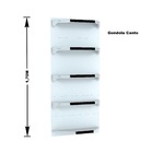 Kit 5 Bandejas Para Gondola Canto 170 Fit 40/60 Branco Pe Pre