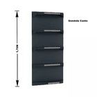 Kit 5 Bandejas Para Gondola Canto 170 Fit 40/60 Preto Pe Cinza