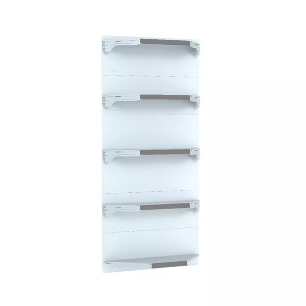 Kit 5 Bandejas Para Gondola Canto 202 Fit 40/60 Branco Pe Cin