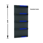 Kit 5 Bandejas Para Gondola Canto 202 Fit 40/60 Preto Pe Azul