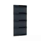 Kit 5 Bandejas Para Gondola Canto 202 Fit 40/60 Preto Pe Preto