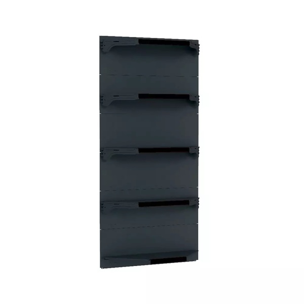 Kit 5 Bandejas Para Gondola Canto 202 Fit 40/60 Preto Pe Preto