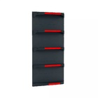 Kit 5 Bandejas Para Gondola Canto 202 Fit 40/60 Preto Pe Verm