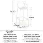 Kit 5 Banqueta Alta Allegra Com Encosto Design Cozinha/bancad