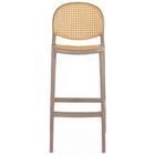 Kit 5 Banqueta Alta Com Encosto Roma Em Polipropileno Cozinha