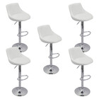 Kit 5 Banqueta Milano Carmel Estofada Giratória C/ Regulagem