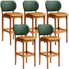 Kit 5 Banquetas Alta Bar Cozinha Jantar Betta L02 Imbuia Fact