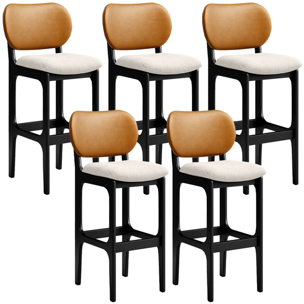 Kit 5 Banquetas Alta Bar Cozinha Jantar Betta L02 Preto Courí