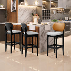 Kit 5 Banquetas Alta Bar Cozinha Jantar Betta L02 Preto Courí