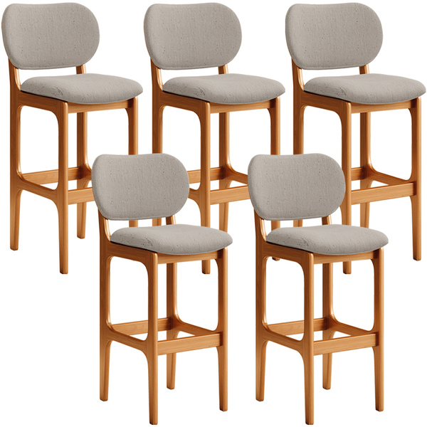 Kit 5 Banquetas Alta Bar Cozinha Sala Jantar Fixa Betta L02 I